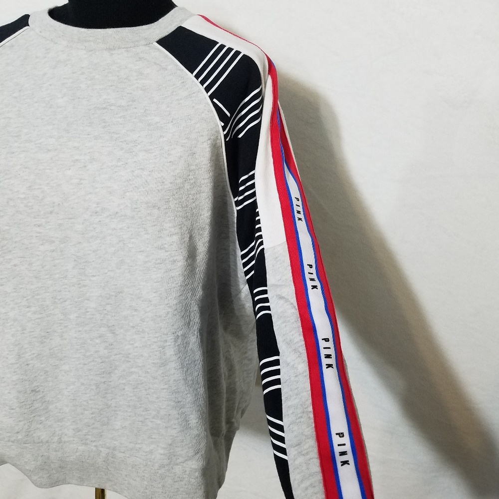 PINK VICTORIA SECRET RED WHITE BLUE SWEATSHIRT